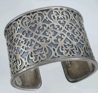 Vintage Designer Silpada Sterling Silver 925 Wide Cuff Bracelet Signed 61 Grams