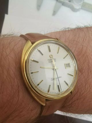 Omega Seamaster Quartz Cal 1342 Vintage 1979 Gold Plated