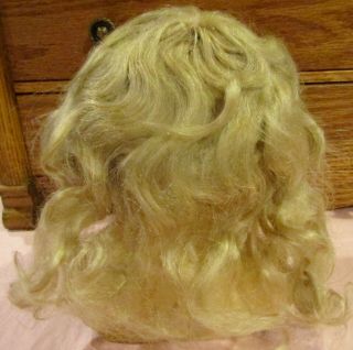 G76 Best Antique Kestner 10 " Mohair Wig W/plaster Pate For Antique Bisque Doll