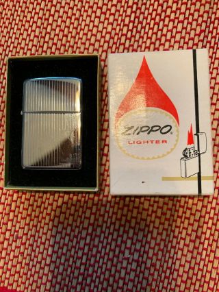 1975 Vintage Zippo Lighter No.  250 Engine Turned Nos “mint”