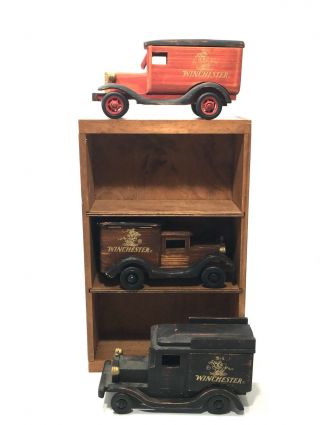 Vintage Winchester Ammo Crate & Delivery Trucks Advertising Toys Display