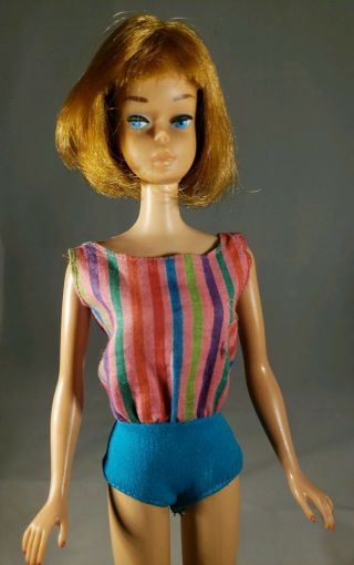 VINTAGE ASH BLONDE AMERICAN GIRL BARBIE DOLL w/OSS and DISPLAYABLE 3