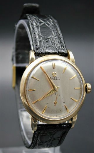 Vintage Omega Bumper 14k Gf Men 