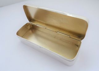 1916 - Martin Hall & Co - Solid Silver - Snuff Box - 103.  2 Grams