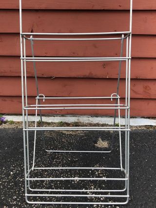 Vintage WYNN’S CHARGE Car Engine Oil Gas Service Station Display Rack 29x14x12 3