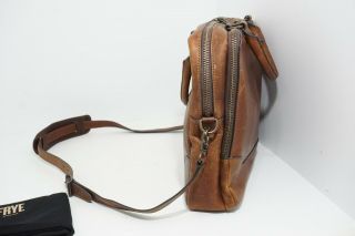 Frye Logan Work Messenger Bag Cognac Brown Leather Antique Pull Up MSRP: $558.  00 4