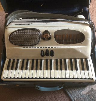 Vintage Accordiana By Excelsior Accordian Model 306 Black Made In Italy