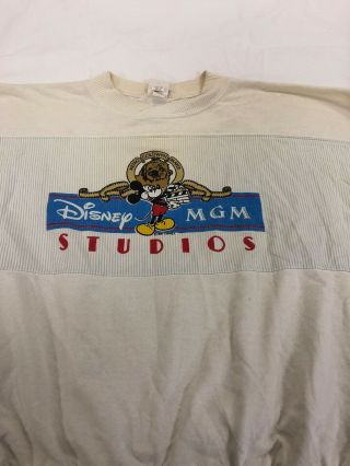 Vintage 1987 Disney MGM Studios Spell Out Sweatshirt Crewneck Sz XL Mickey Mouse 4