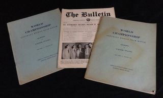 Rare Vintage Ephemera Programs Of The World Championship 1955 Contract Bridge