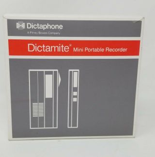 Dictaphone Dictamite 1253 Mini Cassette Voice Recorder Dictation Japan Vintage