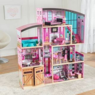 Barbie Size KidKraft Wooden Dollhouse Shimmer Mansion,  30 Fashion Accessories 3