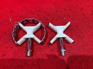 Nos Vintage Hutch Pedals 1/2  White Bmx Freestyle Racing
