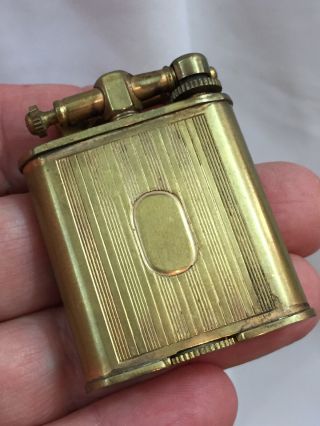 Vintage Park Sherman 18k Gold Plated Lift Arm Pocket Lighter