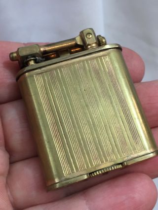 Vintage Park Sherman 18k Gold Plated Lift Arm Pocket Lighter 2