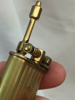 Vintage Park Sherman 18k Gold Plated Lift Arm Pocket Lighter 7