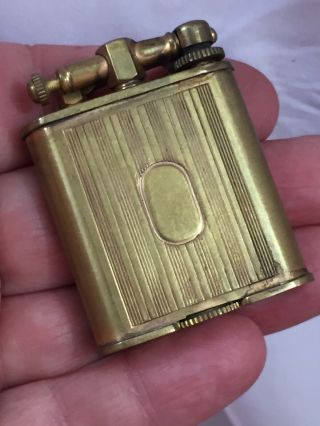 Vintage Park Sherman 18k Gold Plated Lift Arm Pocket Lighter 8