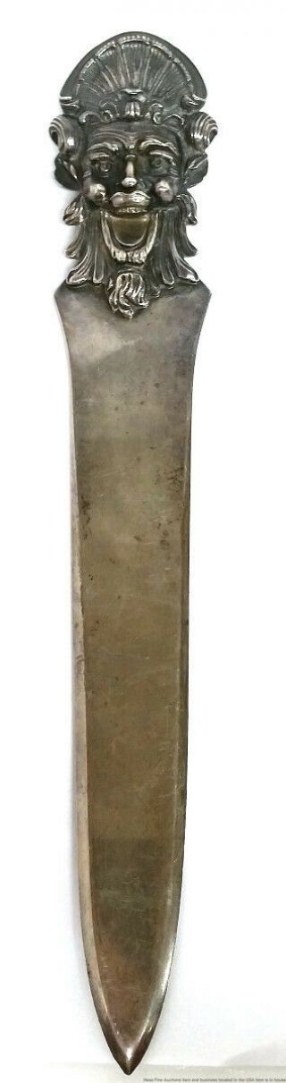 Buccellati Maschera Ligorica Rare Massive Sterling Silver Letter Opener Dagger