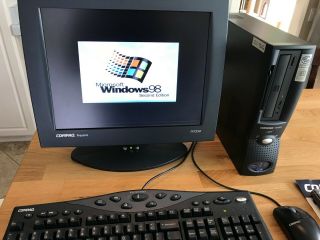Windows 98 Se Compaq Presario 3555 Pentium Iii Vintage Gaming Pc /w Lcd Monitor