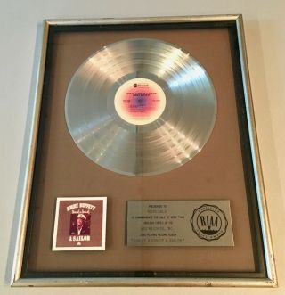 Jimmy Buffett 1978 Riaa " Son Of A Son Of A Sailor " Platinum Record Award - Rare