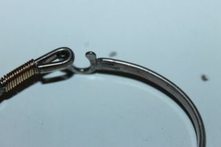 Vintage Sterling Silver 14k Sonya Ltd St.  Croix Hook Hammered Bracelet 12.  98g n2 2