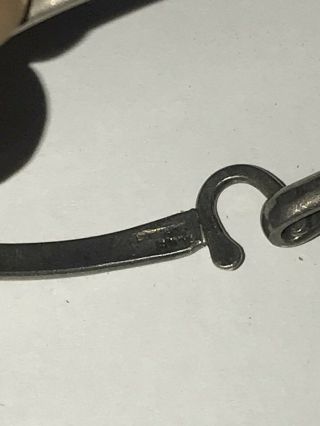 Vintage Sterling Silver 14k Sonya Ltd St.  Croix Hook Hammered Bracelet 12.  98g n2 7