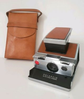 Vintage Polaroid Sx - 70 Land Camera Leather Case