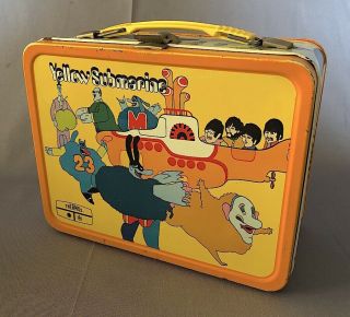 Vintage 1968 Beatles Yellow Submarine King - Seeley Metal Lunch Box