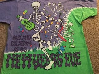 Grateful Dead Vintage 1992 GDM Tour T - Shirt Oakland Year’s Eve 91 - 92 XL NOS 12