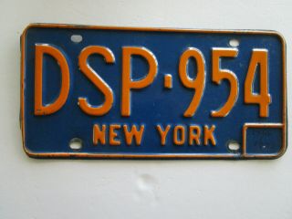 Vintage York State Police Trooper License Plate Issued From 1966 To 1973