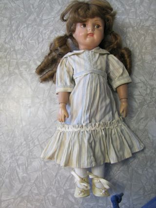 Antique Wooden Schoenhut Doll - Doll Face 16 " Tall