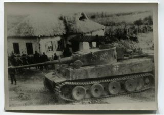 German Wwii Photo: Panzer Vi Tiger Heavy Tank,  Eastern Front Agfa Postcard Paper