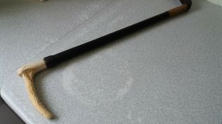Vintage/Antique Antler / leather Whip /Riding Crop - 20 inches long 5