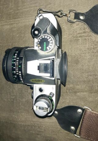 Vintage Canon AE - 1 35mm Camera Chrome Canon Lens 50mm 1:1.  8 Strap/Film Holder 5
