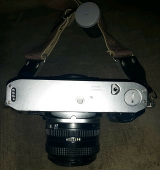 Vintage Canon AE - 1 35mm Camera Chrome Canon Lens 50mm 1:1.  8 Strap/Film Holder 7