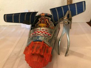 Vintage Toy Space Capsule Looks Great Runs But Astronaut Does Not Come Out.