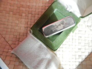 Vintage Zippo Sterling Silver Cigarette Lighter With Pouch And Box 7