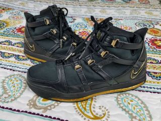 Nike Air Lebron James 3 III Black & Gold Basketball Shoes 2006 Sneakers VTG 2