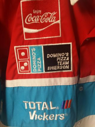 Vintage Doug Shierson Domino ' Pizza Racing team pit crew shirt VERY RARE. 2