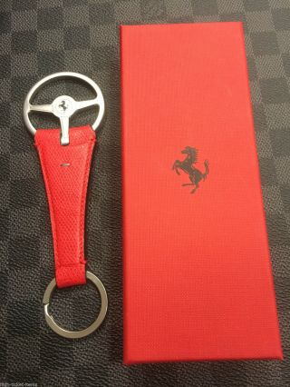 Ferrari Red Cavallino Rampante Vintage Wheel Keyring 270046400 Rare