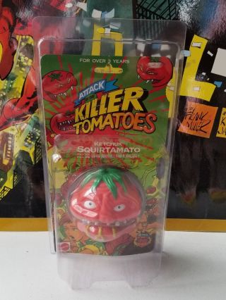 Vintage Attack Of The Killer Tomatoes Moc Mattel 1991 Squirtamato Ketchuk
