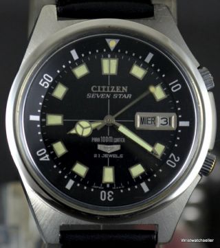 Vintage Citizen Seven Star Parawater Diver 100m Reference Ap55 2812 - Y