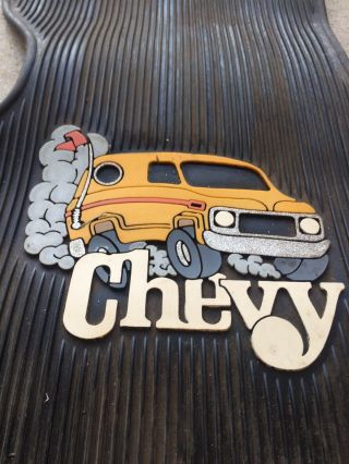 2 Vintage Chevy Truck Floor Mats Boogie Van Matched Set Driver N Passenger