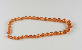 Chinese Antique/vintage Amber Prayer Beads,  1980 Export.