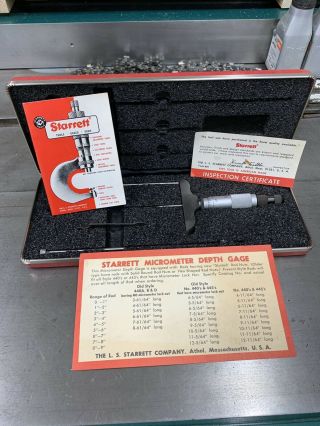Vintage L.  S.  Starrett Co.  440 Depth Gauge Micrometer