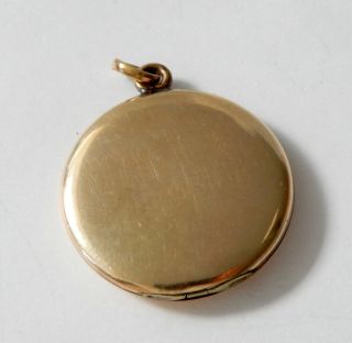 Antique Victorian Gold Filled Crystal Bird Locket Necklace Pendant M912 6