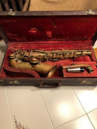 Vintage 1898 Buffet Crampon Evette Schaeffer Alto Saxophone With Neck And Case