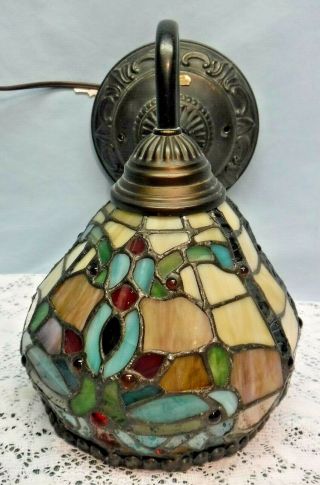 Vintage Dale Tiffany Wall Sconce Light Antiques Roadshow Signed