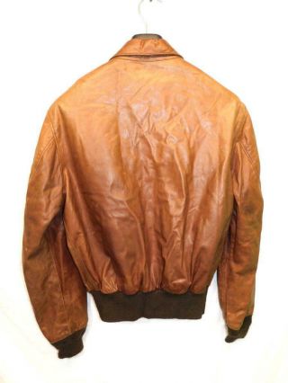 Vtg US Army Air Force 40 A - 2 Brown Leather Flight Bomber Jacket Flight Suits Ltd 7