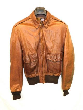 Vtg US Army Air Force 40 A - 2 Brown Leather Flight Bomber Jacket Flight Suits Ltd 8