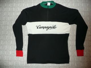 Italian Team Vintage Classic Retro Wool Bike Jersey Xl Black Team Long Sleeve
